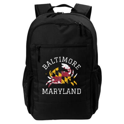 Baltimore Maryland Crab State Flag Home Travel Vintage Backpack
