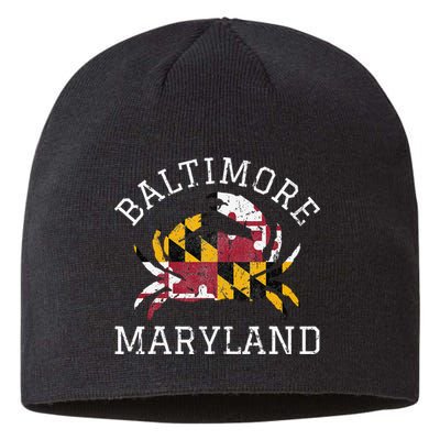 Baltimore Maryland Crab State Flag Home Travel Vintage Sustainable Beanie