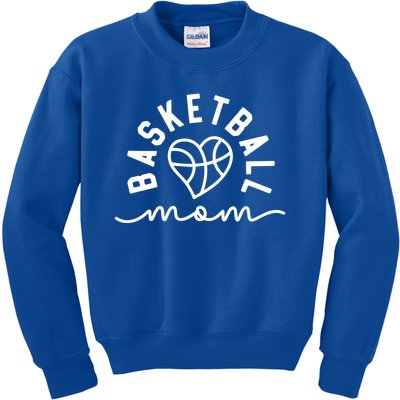 Basketball Mom Cute Mother Graphic Mama Team Funny Cute Gift Kids Sweatshirt