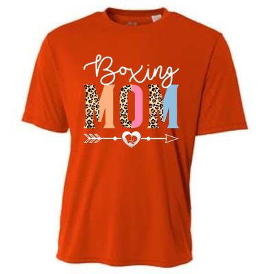 Boxing Mom Cute Boxing Game Mother's Day Leopard Funny Gift Cooling Performance Crew T-Shirt