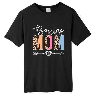 Boxing Mom Cute Boxing Game Mother's Day Leopard Funny Gift Tall Fusion ChromaSoft Performance T-Shirt