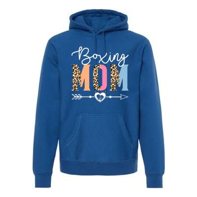 Boxing Mom Cute Boxing Game Mother's Day Leopard Funny Gift Premium Hoodie