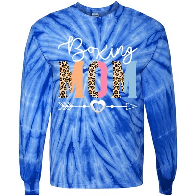 Boxing Mom Cute Boxing Game Mother's Day Leopard Funny Gift Tie-Dye Long Sleeve Shirt