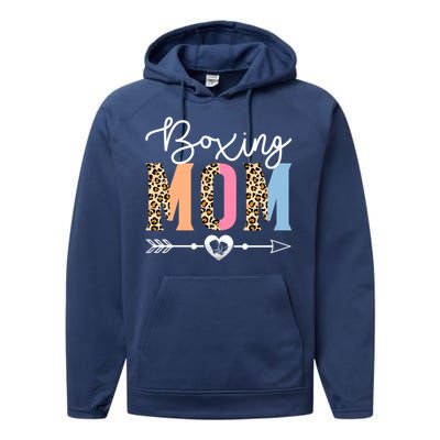 Boxing Mom Cute Boxing Game Mother's Day Leopard Funny Gift Performance Fleece Hoodie