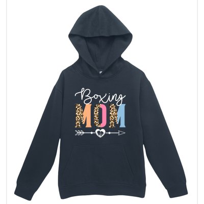 Boxing Mom Cute Boxing Game Mother's Day Leopard Funny Gift Urban Pullover Hoodie