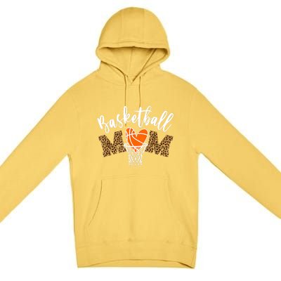 Basketball Mom Cute Novelty Distressed Gift Premium Pullover Hoodie