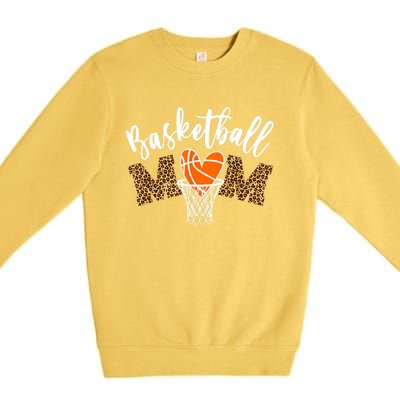 Basketball Mom Cute Novelty Distressed Gift Premium Crewneck Sweatshirt