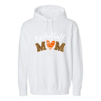 Basketball Mom Cute Novelty Distressed Gift Garment-Dyed Fleece Hoodie