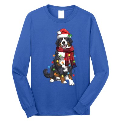 Bernese Mountain Christmas Light Funny Dog Lover Xmas Gift Long Sleeve Shirt