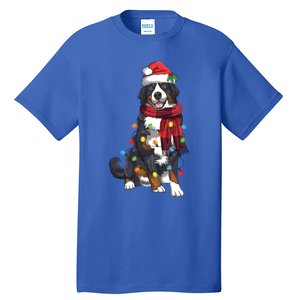 Bernese Mountain Christmas Light Funny Dog Lover Xmas Gift Tall T-Shirt