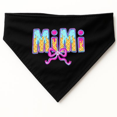 Baseball Mimi Coquette Bow Ice Cream Baseball Drip For USA-Made Doggie Bandana
