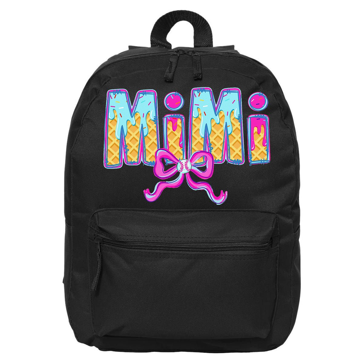 Baseball Mimi Coquette Bow Ice Cream Baseball Drip For 16 in Basic Backpack