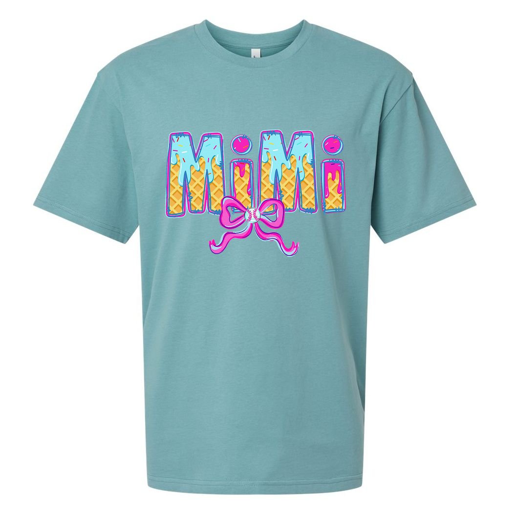 Baseball Mimi Coquette Bow Ice Cream Baseball Drip For Sueded Cloud Jersey T-Shirt