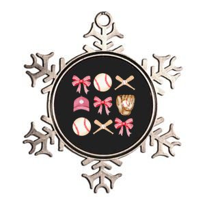 Baseball Mom Coquette Mothers Day Mama Metallic Star Ornament