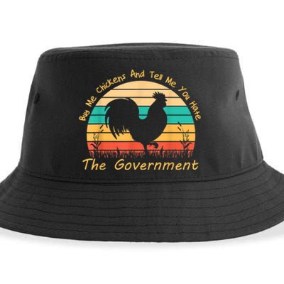 Buy Me Chickens And Tell Me You Hate The Government Vintage Sustainable Bucket Hat