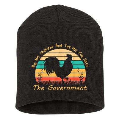 Buy Me Chickens And Tell Me You Hate The Government Vintage Short Acrylic Beanie