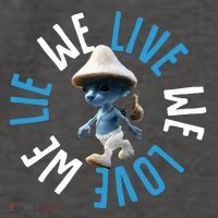 Blue Mushroom Cat Meme We Live We Love We Lie Vector Backpack