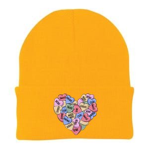 Be Mine Candy Heart Valentine Gift For Valentine Day Knit Cap Winter Beanie