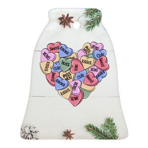 Be Mine Candy Heart Valentine Gift For Valentine Day Ceramic Bell Ornament