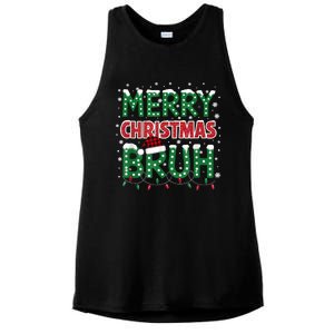 Bruh Merry Christmas Ladies PosiCharge Tri-Blend Wicking Tank