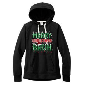 Bruh Merry Christmas Women's Fleece Hoodie