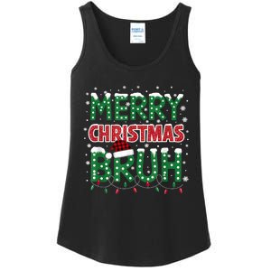 Bruh Merry Christmas Ladies Essential Tank