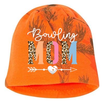 Bowling Mom Cute Bowling Game Mother's Day Leopard Gift Kati - Camo Knit Beanie