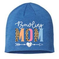 Bowling Mom Cute Bowling Game Mother's Day Leopard Gift Sustainable Beanie