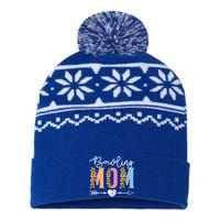 Bowling Mom Cute Bowling Game Mother's Day Leopard Gift USA-Made Snowflake Beanie