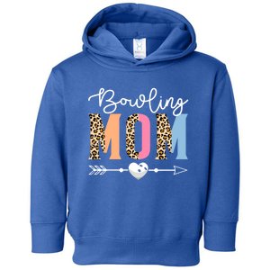 Bowling Mom Cute Bowling Game Mother's Day Leopard Gift Toddler Hoodie