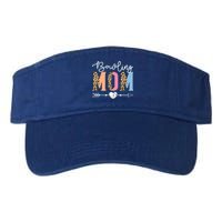 Bowling Mom Cute Bowling Game Mother's Day Leopard Gift Valucap Bio-Washed Visor