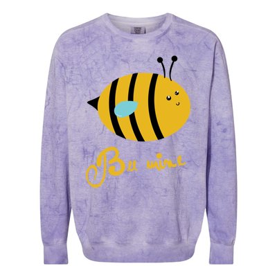 Bee Mine Cute Bees Valentines Day Couples Gift Colorblast Crewneck Sweatshirt