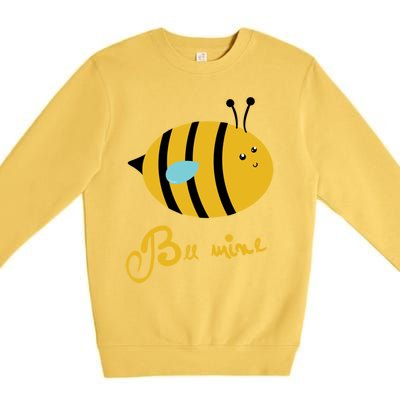 Bee Mine Cute Bees Valentines Day Couples Gift Premium Crewneck Sweatshirt