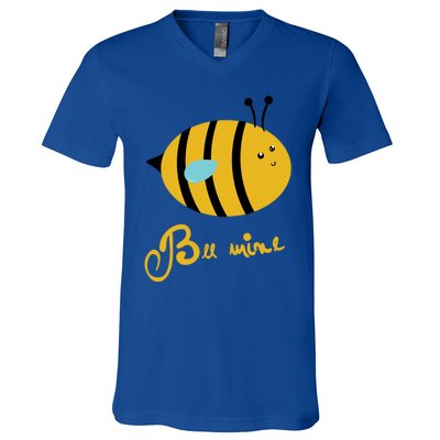 Bee Mine Cute Bees Valentines Day Couples Gift V-Neck T-Shirt