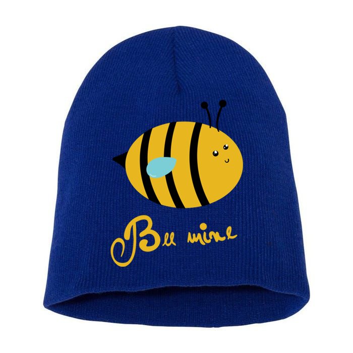 Bee Mine Cute Bees Valentines Day Couples Gift Short Acrylic Beanie