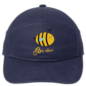 Bee Mine Cute Bees Valentines Day Couples Gift 7-Panel Snapback Hat