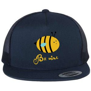 Bee Mine Cute Bees Valentines Day Couples Gift Flat Bill Trucker Hat