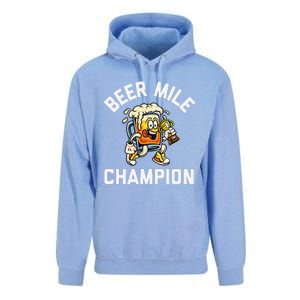 Beer Mile Champion Funny Race Running Beer Drinking Unisex Surf Hoodie