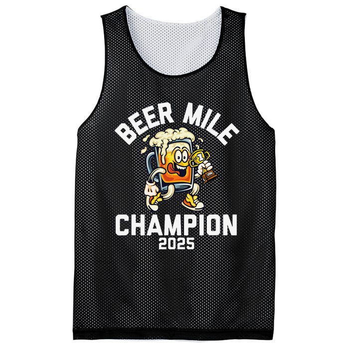 Beer Mile Champion 2025 Funny Race Running Beer Drinking Mesh Reversible Basketball Jersey Tank