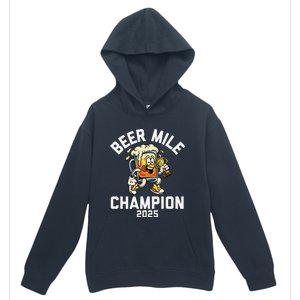 Beer Mile Champion 2025 Funny Race Running Beer Drinking Urban Pullover Hoodie