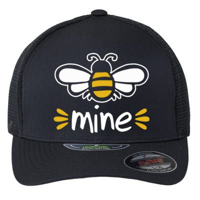 Bee Mine Cute Couples Pun Valentine's Day Gift Flexfit Unipanel Trucker Cap