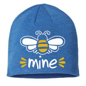 Bee Mine Cute Couples Pun Valentine's Day Gift Sustainable Beanie