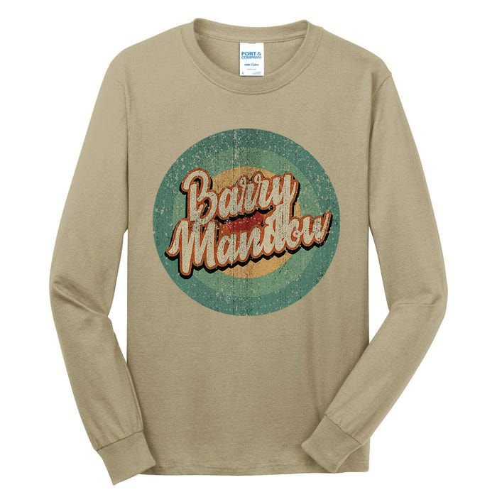 Barry Manilow Circle Retro Vintage Music Tall Long Sleeve T-Shirt