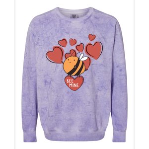 Bee Mine Cute Honeybee Valentine's Day Cool Gift Colorblast Crewneck Sweatshirt