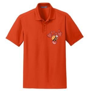 Bee Mine Cute Honeybee Valentine's Day Cool Gift Dry Zone Grid Polo