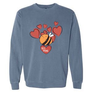 Bee Mine Cute Honeybee Valentine's Day Cool Gift Garment-Dyed Sweatshirt