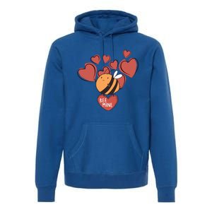 Bee Mine Cute Honeybee Valentine's Day Cool Gift Premium Hoodie