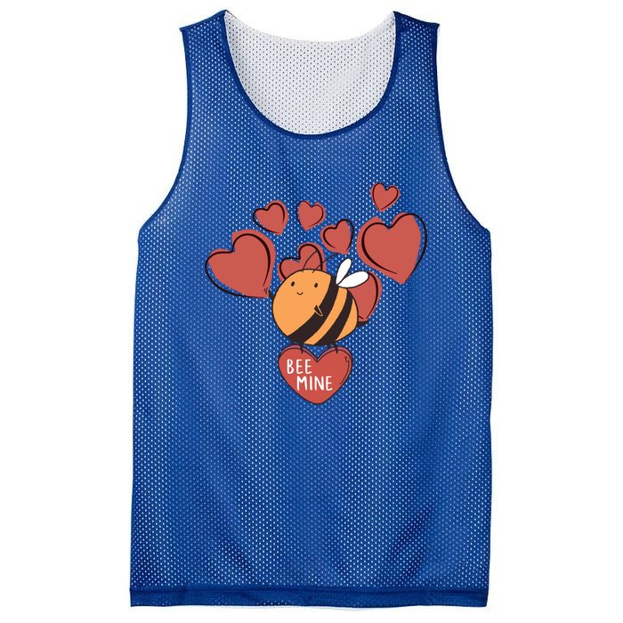 Bee Mine Cute Honeybee Valentine's Day Cool Gift Mesh Reversible Basketball Jersey Tank