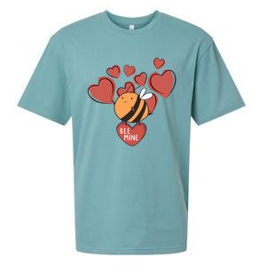 Bee Mine Cute Honeybee Valentine's Day Cool Gift Sueded Cloud Jersey T-Shirt