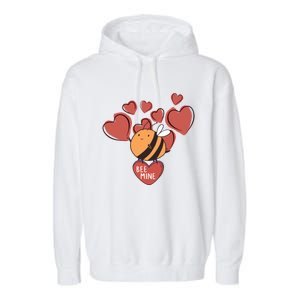 Bee Mine Cute Honeybee Valentine's Day Cool Gift Garment-Dyed Fleece Hoodie